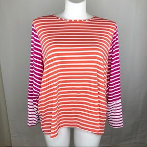 Lands’ End Striped Swim Top size 3X